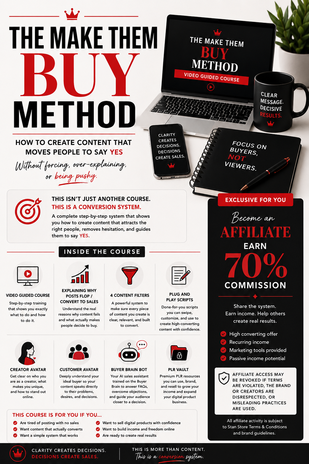 The Make Them Buy Method content conversion and digital marketing program for online sales and affiliate marketing